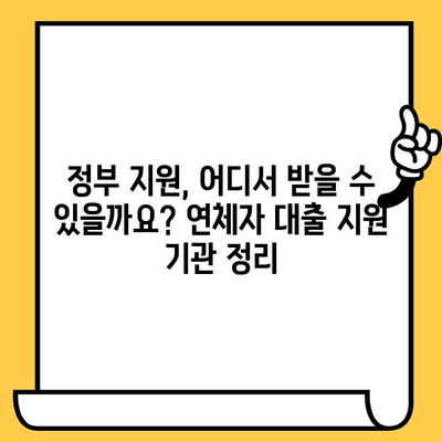 연체자 대출, 정부 지원 가능한 곳은 어디일까요? | 연체자 대출, 정부 지원, 금융 지원, 신용회복