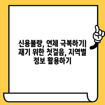 신용불량자, 연체자도 희망은 있다! 지역별 대출 가능한 곳 & 지원 정보 총정리 | 신용불량, 연체, 대출, 지원, 지역 정보