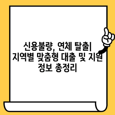 신용불량자, 연체자도 희망은 있다! 지역별 대출 가능한 곳 & 지원 정보 총정리 | 신용불량, 연체, 대출, 지원, 지역 정보