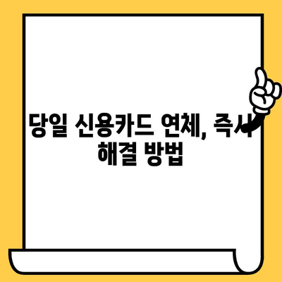 당일 신용카드 대출 연체, 벗어날 수 있는 5가지 방법 | 연체 해결, 신용 회복, 대출 상환