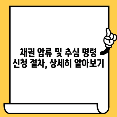 연체자 대출 탕감을 위한 조치| 채권 압류 및 추심 명령 신청 절차와 주의 사항 | 연체, 대출, 탕감, 법률, 채권 압류