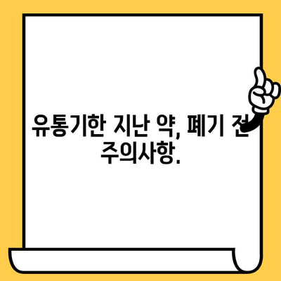 유통기한 지난 처방약, 안전하게 폐기하는 방법 알아보기 | 약물 폐기, 환경 보호, 안전 수칙