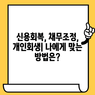 채무불이행자 명부 등재 불이익 해소 & 대출탕감| 효과적인 방법 총정리 | 신용회복, 채무조정, 개인회생