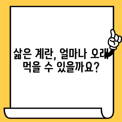 삶은 계란| 유통기한, 효능, 칼로리 정보 | 계란 보관, 계란 요리, 계란 영양