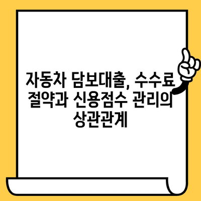 자동차 담보대출 수수료, 신용점수에 어떤 영향을 미칠까요? | 신용점수 관리, 대출 수수료, 자동차 담보대출