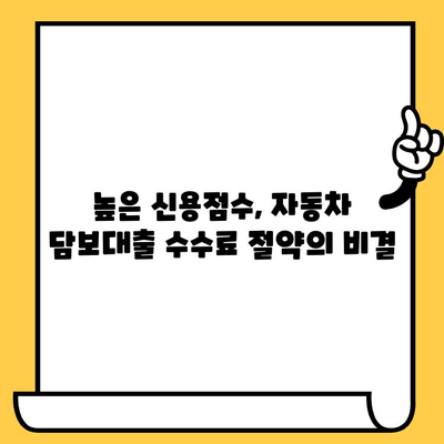 자동차 담보대출 수수료, 신용점수에 어떤 영향을 미칠까요? | 신용점수 관리, 대출 수수료, 자동차 담보대출