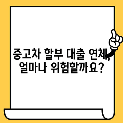 중고차 슬랭크 대출 연체, 꼼꼼히 알아야 하는 핵심 정보 | 금리, 연체료, 해결 방안, 전문가 조언