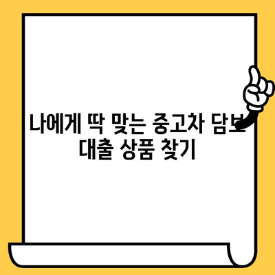 중고차 담보 대출 금리 비교 & 우대 조건 확인 가이드 | 중고차 대출, 금리 비교, 우대 조건, 대출 정보