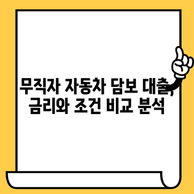 무직자도 OK! 무입고 자동차 담보 대출 가능한 곳 | 자동차 담보 대출, 무직자 대출, 비교 분석