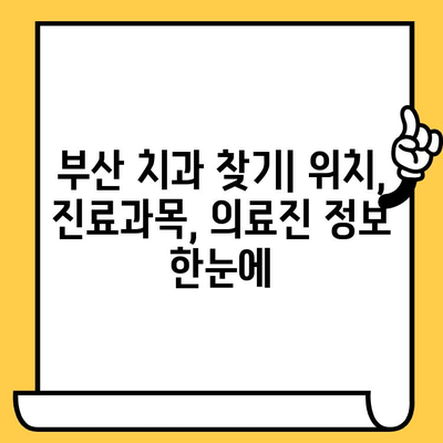 부산 치과의원 완벽 정리| 위치, 진료과목, 의료진 정보 | 부산 치과, 치과 추천, 치과 정보