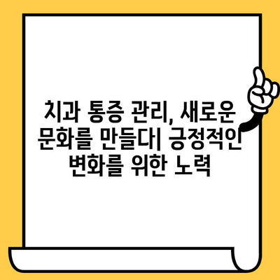 치과 통증 관리 문화 개선| 인식, 교육, 개입 전략 | 치과, 통증 관리, 환자 만족도, 의료 서비스