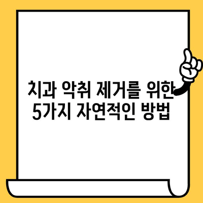 치과 악취 제거| 안전하고 효과적인 자연적인 방법 5가지 | 구취 제거, 천연 치료, 치과 건강