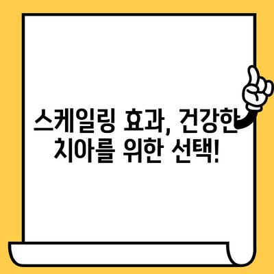 치아 스케일링 완벽 가이드| 과정, 효과, 주의사항까지 | 치아 건강, 치주 질환 예방, 스케일링 비용