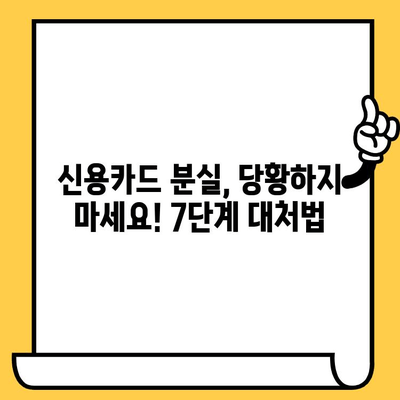 분실한 신용카드, 당황하지 말고 지금 바로! 7단계 대처법 | 카드 분실, 신용카드 분실, 분실 신고, 카드 정지, 보상