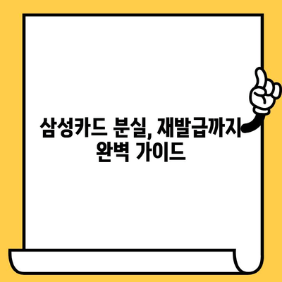 삼성카드 분실했을 때? 신고부터 재발급까지 한번에 해결하는 방법 | 카드 분실, 신고, 재발급, 절차, 주의사항