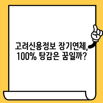 고려신용정보 장기연체, 100% 대출탕감은 가능할까? 현실적인 빚 해결 전략 | 연체, 신용회복, 파산, 법률 상담