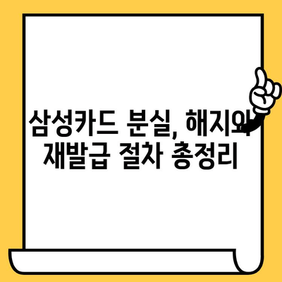 삼성카드 분실했을 때, 해지와 재발급! 빠르고 간편하게 해결하는 방법 | 카드 분실, 해지, 재발급, 신고, 절차