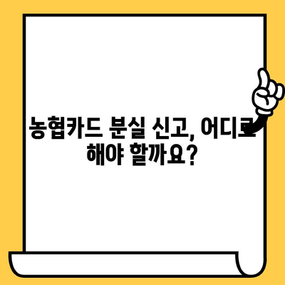 농협카드 분실했을 때 뭐부터 해야 할까요? | 분실 신고, 재발급, 해지 방법 완벽 가이드