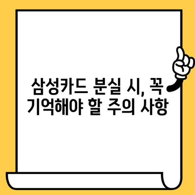 삼성카드 분실했을 때 꼭 알아야 할 정보! | 분실 신고, 재발급, 주의사항, Q&A