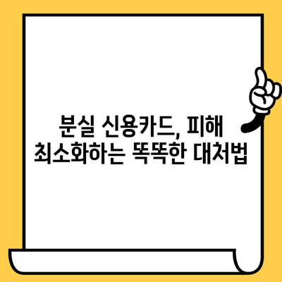 분실 신용카드, 이렇게 처리하세요! | 경찰 신고부터 카드 정지까지, 안전한 신용카드 관리 가이드