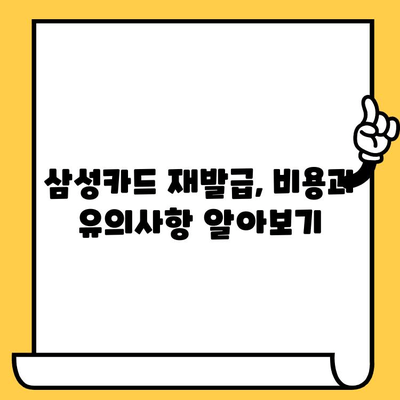 삼성카드 분실 시, 신고와 재발급 수수료 규정 총정리 | 분실신고 방법, 재발급 비용, 유의사항, 카드 정지