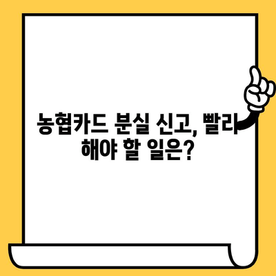 농협카드 분실했을 때? 즉시 해결하는 완벽 가이드 | 분실신고, 전화 재발급, 해지