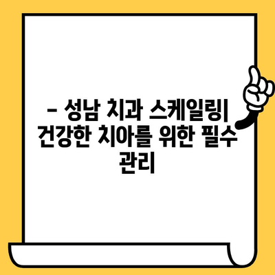 성남 치과 스케일링| 건강한 치아를 위한 필수 관리 | 스케일링 효과, 주기, 비용, 성남 추천 치과