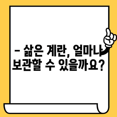 삶은 계란의 모든 것| 유통기한, 효능, 칼로리 | 건강 정보, 영양, 계란 보관 팁