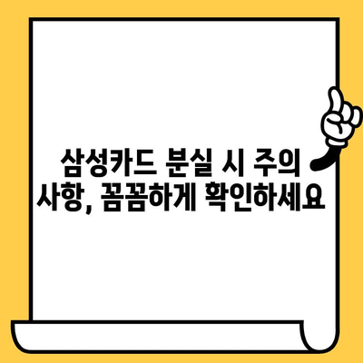 삼성카드 분실했을 때? 신고부터 재발급, 정지까지 한번에 해결하세요! | 분실 신고, 재발급, 정지, 카드 분실, 삼성카드