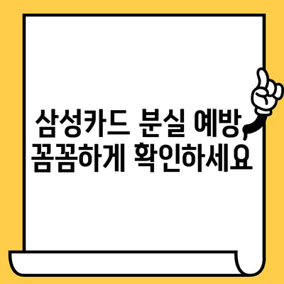 삼성카드 분실 시, 신고 가능 시간 & 방법 총정리 | 분실 신고, 카드 정지, 보상, 주의사항