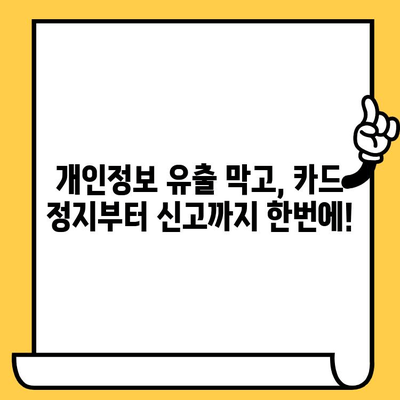 신용카드 분실, 당황하지 마세요! 개인정보 보호 완벽 가이드 | 신용카드 분실, 개인정보 유출, 신용카드 정지, 분실 신고, 보상