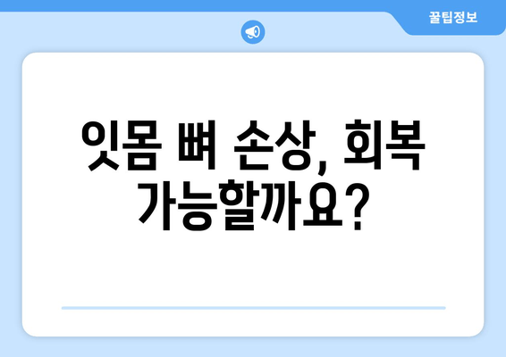 잇몸 뼈 손상 회복| 건강한 뼈 회복을 위한 5가지 단계 | 잇몸 질환, 치료, 뼈 재생, 건강 관리