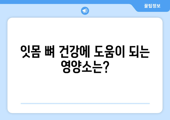 잇몸 뼈 건강 지키는 영양제 선택 가이드 | 잇몸 건강, 뼈 건강, 영양제 추천