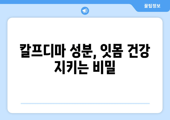 잇몸 건강 지키는 힘! 칼프디마 성분 영양제 추천 | 잇몸 건강, 잇몸 질환 예방, 잇몸 영양제