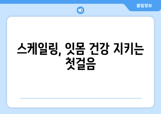 잇몸 건강 지키는 필수템! 스케일링, 왜 꼭 필요할까요? | 잇몸 질환 예방, 치주염, 잇몸 치료, 스케일링 효과