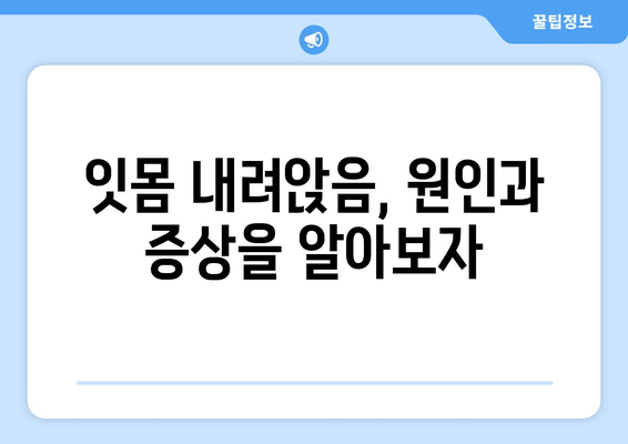 잇몸 내려앉음 개선, 영양제로 관리하세요! | 추천 제품 & 효과적인 섭취법