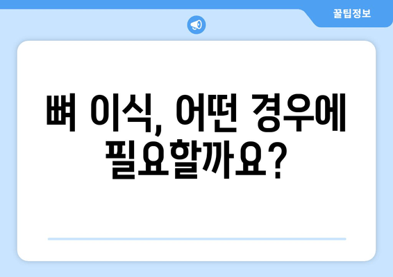 임플란트 뼈 이식, 꼭 필요할까요? | 가격, 필요성, 고려 사항 완벽 정리