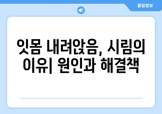 잇몸 내려앉음, 시림의 이유| 원인과 해결책 | 치주 질환, 잇몸 건강, 치아 시림