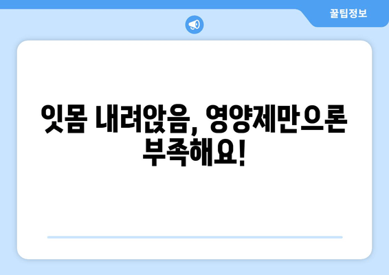 잇몸 내려앉음, 영양제만으로 해결될까? | 잇몸 건강 회복 위한 맞춤 솔루션