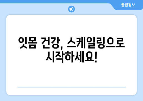 잇몸 건강을 위한 필수 지침| 스케일링 잇몸 치료 단계별 가이드 | 잇몸 질환, 치주염, 치석 제거, 잇몸 관리