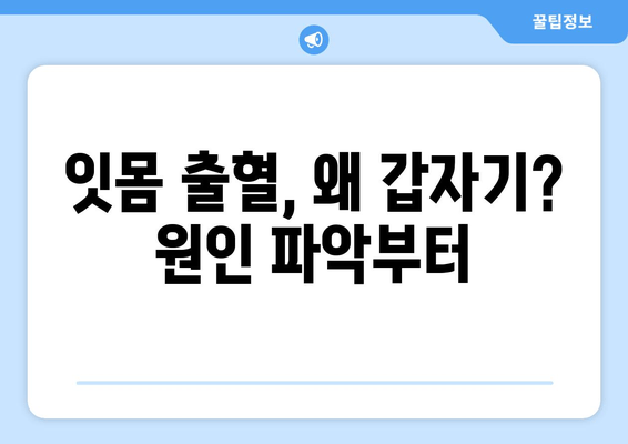 갑작스러운 잇몸 출혈, 당황하지 말고! 지금 바로 해야 할 5가지 대처법 | 잇몸 출혈, 응급처치, 치료