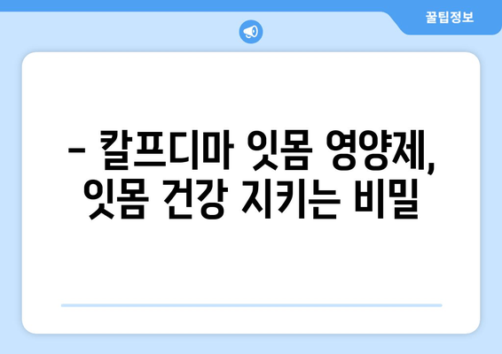 잇몸 건강 지키는 칼프디마 성분 잇몸 영양제| 효과적인 관리 방법 | 잇몸 건강, 잇몸 영양제, 칼프디마, 효과적인 관리