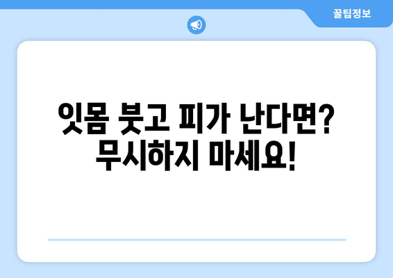 잇몸 붓고 피가 난다면? 꼭 알아야 할 잇몸 질환 대처법 & 예방 가이드 | 잇몸 붓기, 잇몸 출혈, 치주 질환, 치료법, 예방법