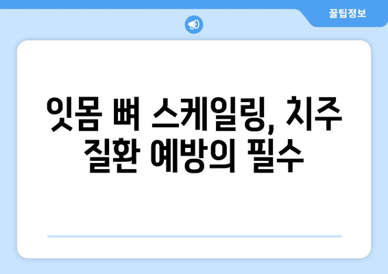 잇몸 뼈 스케일링 치료| 왜 중요할까요? | 잇몸 건강, 치주 질환 예방, 치료 효과