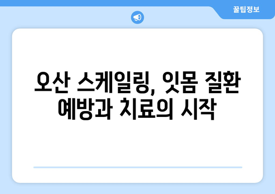 오산 스케일링으로 건강한 잇몸 되찾기| 잇몸 질환 예방 및 치료 가이드 | 오산 치과, 잇몸 건강, 스케일링 비용