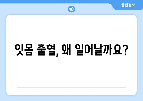 잇몸에서 피가 나요? 치은출혈 원인과 해결책 | 잇몸 건강, 치주 질환, 예방법