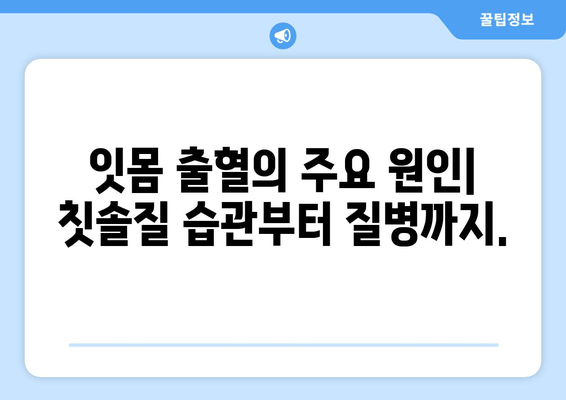 잇몸 출혈, 왜 일어날까요? 원인과 해결책 총정리 | 잇몸 건강, 치주 질환, 잇몸 관리