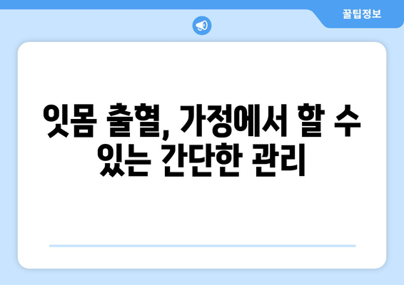 갑작스러운 잇몸 출혈, 당황하지 말고! 지금 바로 해야 할 5가지 대처법 | 잇몸 출혈, 응급처치, 치료