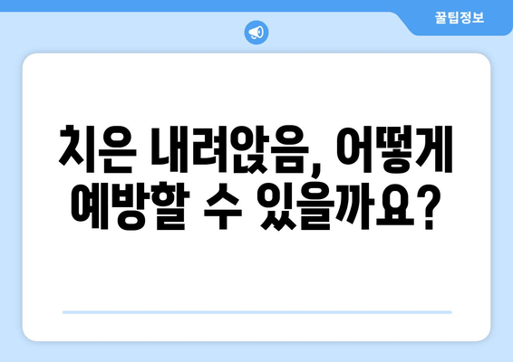 치은 내려앉음, 시림의 원인과 예방법| 이가 시린 당신을 위한 해결책 | 치주 질환, 잇몸 퇴축, 치아 민감성, 예방 관리