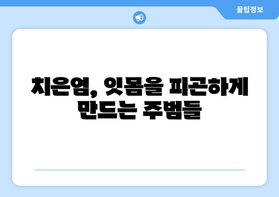 잇몸 피로, 치은염일 수 있어요? | 증상, 원인, 치료, 예방